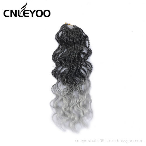 Cheap Fashion 35 Roots Long Curly 14 Inch Wavy Twist Crochet Synthetic Braiding Hair Extension